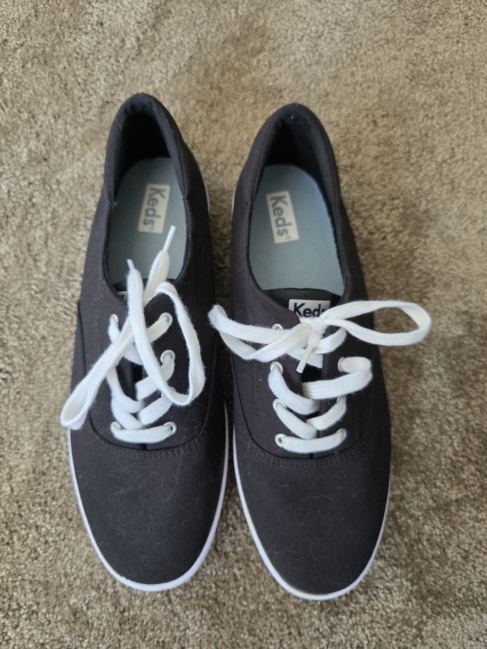 Keds Women's Black Canvas Lace-Up Sneakers